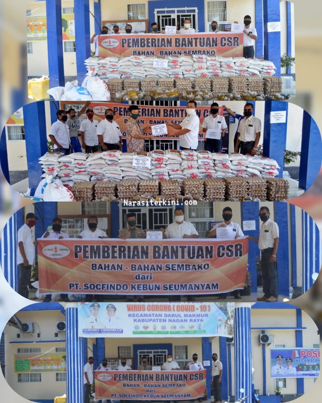 
					Bantu Warga Terdampak Covid-19, PT Socfindo Seumanyam Salurkan Bantuan Sembako