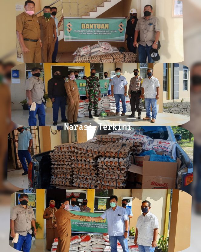 
					Usai Salurkan Beras 2 Ton Lebih, Kini Giliran Karyawan PT Socfindo Seunagan Salurkan Sembako
