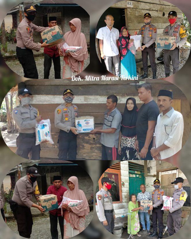 
					Tiga Polsek di Nagan Raya Salurkan Sembako untuk Fakir Miskin