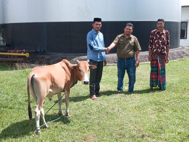 
					Warga Babah Dua Terima Hewan Qurban dari PT Beurata Subur Persada