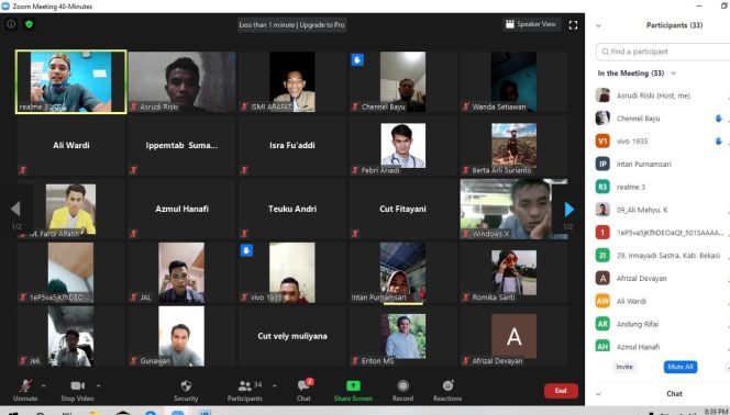 
					Angkat Tema Konsistensi Jiwa Kritis, Mahasiswa Simeuleu Diskusi Publik Secara Virtual