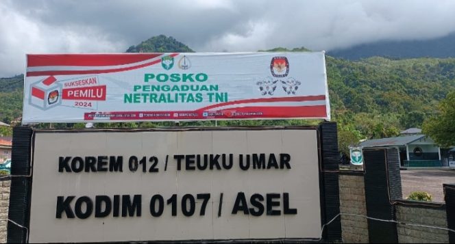 
					Kodim 0107/Aceh Selatan Bentuk Posko Pengaduan Netralitas TNI pada Pemilu 2024