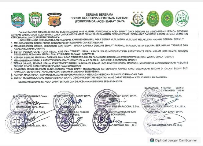 
					Warga Abdya Diminta Patuhi Himbauan Forkopimda Ini Selama Bulan Suci Ramadan