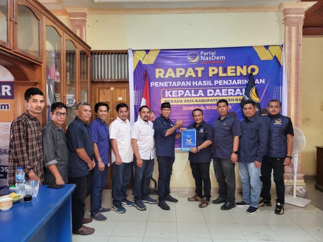 
					Pleno Pengurus Nasdem Aceh Barat Tetapkan Sejumlah Nama untuk Maju di Pilkada 2024, Termasuk Diantaranya Mantan Bupati 