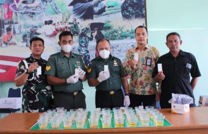 
					Dalam Rangka Memberantas P4GN, Kodim 0107/Aceh Selata Gelar Sosialisai dan Tes Urine terhadap Seluruh Personilnya