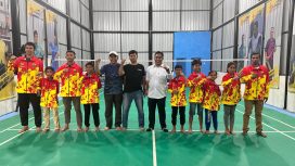 PUPR Plus Aceh Barat Lepas 8 Atlet Bulutangkis di GOR Bakti Negeri, Selasa (25/6/2024) Foto/catat.co