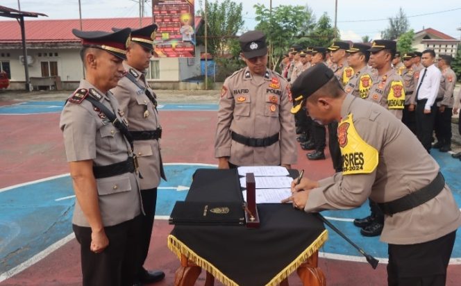 
					Sertijab Tiga Kapolsek, Ini Pesan Kapolres Aceh Selatan