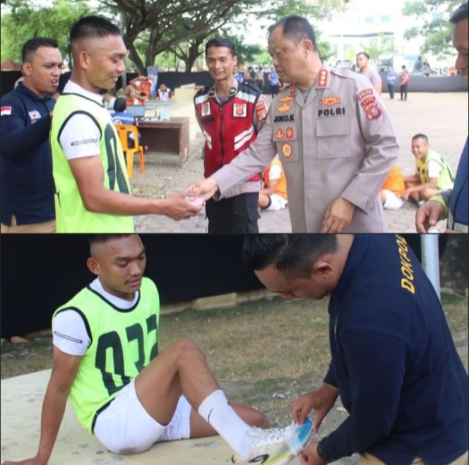 
					Ayat Suci, Putra Aceh Barat Casis Tamtama Polri sangat Bersemangat ikuti Tes Meski Gunakan Sepatu Bekas dan Koyak