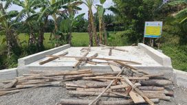 Jembatan untuk para petani di Desa Ujong Patihah, Kecamatan Kuala, Kabupaten Nagan Raya Senin (22/7/2024) foto/dani