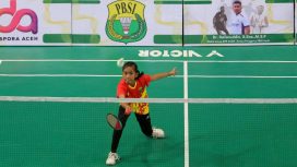 Siti Aisyah Azzahra Pembulu tangkis PB PUPR Plus Aceh Barat Senin (1/7/2024)/ Foto/ist