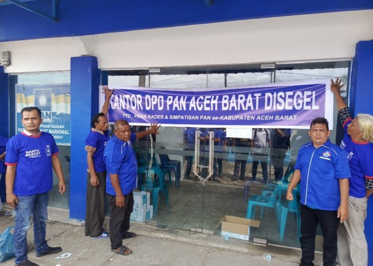 Kantor DPD PAN Aceh Barat Di Segel/Foto/dani
