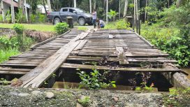 Kondisi jembatan rusak di Desa Cot Lada, Kecamatan Bubon, Aceh Barat, Minggu (8/9/2024) foto/Dok PUPR