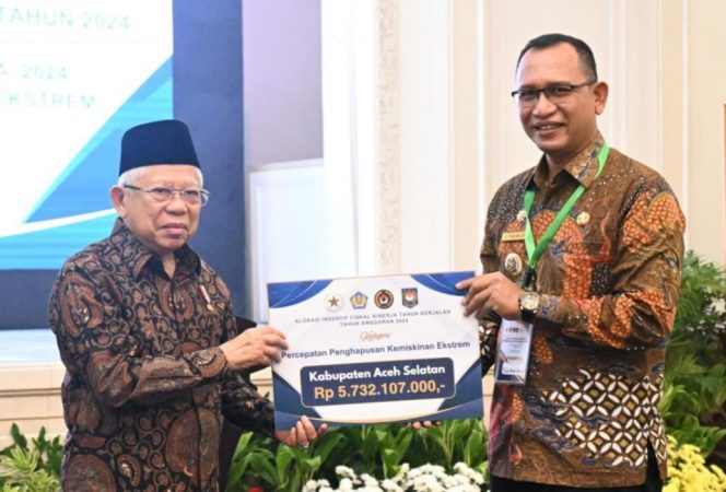 
					Wapres RI Apresiasi Kinerja Pemkab Aceh Selatan dalam Upaya Penghapusan Kemiskinan Ekstrem