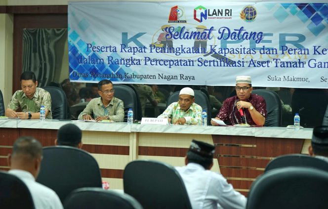 
					Dinas Pertanahan Nagan Raya Gelar Rapat Peningkatan Kapasitas Keuchik dalam Rangka Percepatan Sertifikasi Aset Tanah Gampong