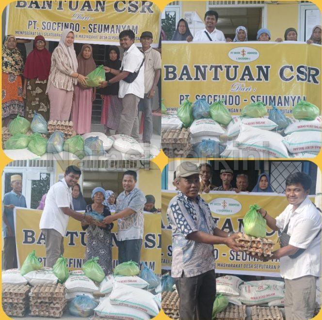 
					Ratusan Warga Lingkungan PT Socfindo Seumayam Kembali Rasakan CSR Sembako