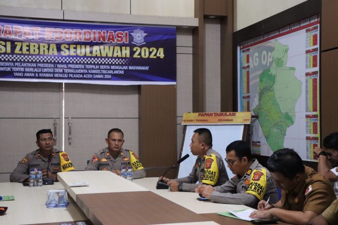 
					Polres Nagan Raya Gelar Rapat Koordinasi Operasi Zebra Seulawah 2024