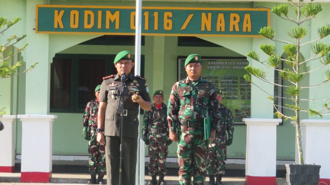 
					Dandim Pimpin Upacara Hari Sumpah Pemuda ke-96 di Makodim 0116/Nagan Raya