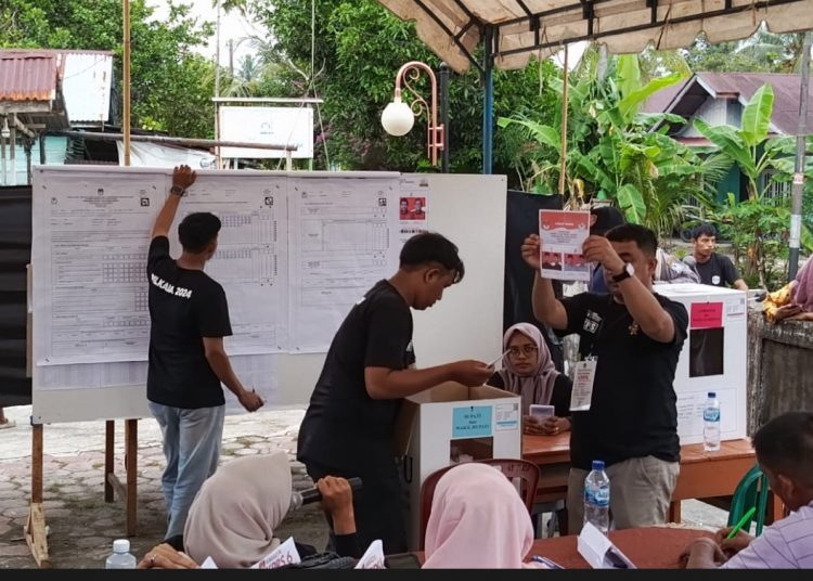 TPS 001 Di Desa Ujong Tanjong, Kecamatan Mereubo, Kabupaten Aceh Barat Rabu (27/11/2024) /foto/dani