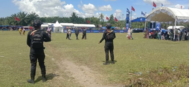 
					PAM Kampanye di Nagan Raya, Personel Brimob Terjunkan Unit Jibom dan Escape