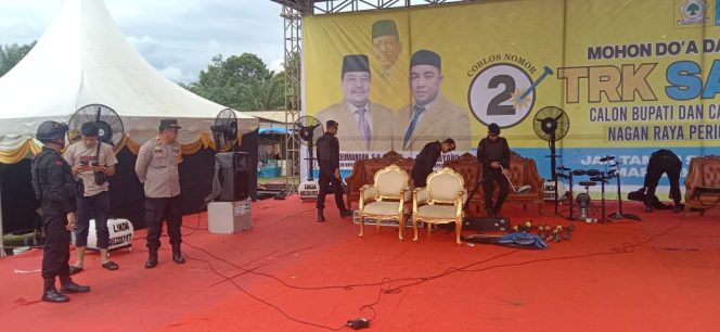 
					Brimob Amankan Lokasi Kampanye Akbar Di Lapangan Garuda Nagan Raya