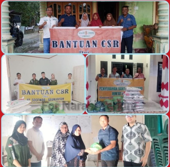 
					Ratusan Masyarakat Lingkungan Perusahaan PT Socfindo Seumayam Kembali Dapat CSR Sembako
