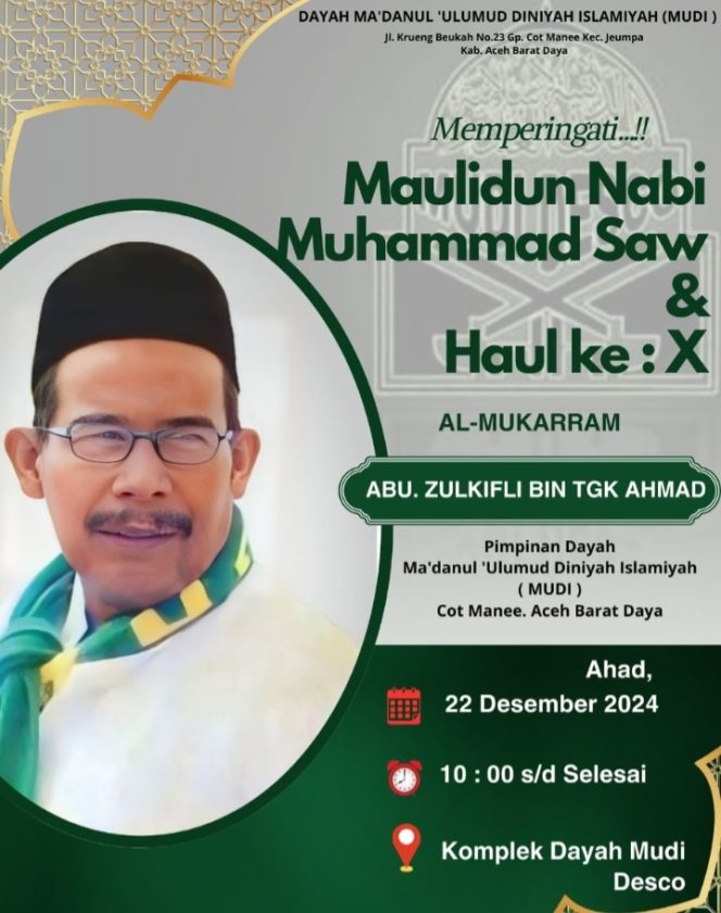 
					Dayah MUDI Cot Mane Laksanakan Peringatan Maulid dan Zikir oleh Santri Dayah se Abdya