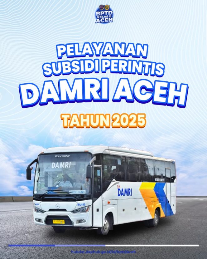 
					Bus Perintis Damri Rute Beutong Ateuh–Ujong Fatihah Segera Beroperasi Kembali