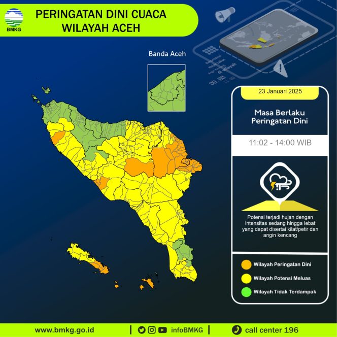 
					11 Kecamatan Berpotensi Hujan Lebat, BMKG: Tetap Waspada