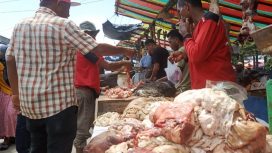 Pasokan Daging Di Pasar Meulaboh, Kabupaten Aceh Barat, Foto Dani Kamis (27/2/2025)