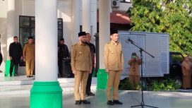 Bupati Aceh Barat, Tarmizi SP Pimpin Apel Perdana, Senin (3/3/2025) foto/dani