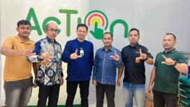 Pengurus PWI Nagan Raya Lakukan Silaturahmi ke Bank Aceh Cabang Jeuram, jum'at (20/6/2025). | Foto : Ikhsan