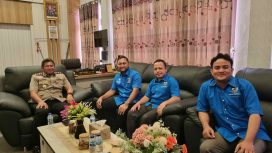 Ketua KNPI Nagan Raya bersilaturahmi dengan Kapolres, Ucapkan Selamat Hut Bhayangkara Ke 79. | Foto : ist