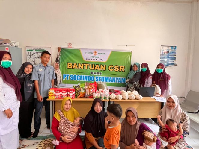 
					Dukung Program Pemerintah Tuntaskan Gizi Buruk dan Stunting, PT Socfindo Seumayam Salurkan CSR PMT