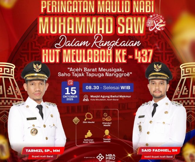 
					Pemkab Abar Gelar Maulid Akbar, Momentum Persatuan dalam HUT Kota Meulaboh ke-437