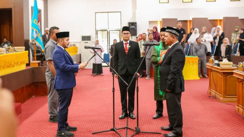 Prosesi pelantikan (PAW) Anggota DPRK Nagan Raya Said Isa Quraisy | Foto : ist