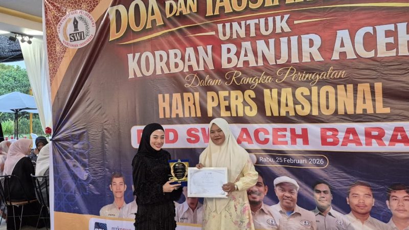 SWI Aceh Barat Anugerahkan Penghargaan HPN 2026 kepada Tokoh dan Lembaga Berprestasi