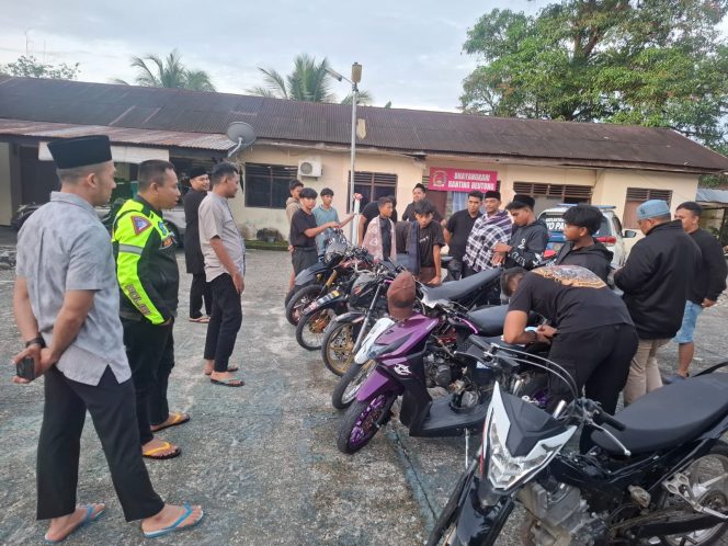 
					Satlantas Polres Nagan Raya Amankan 24 Sepmor Knalpot Brong
