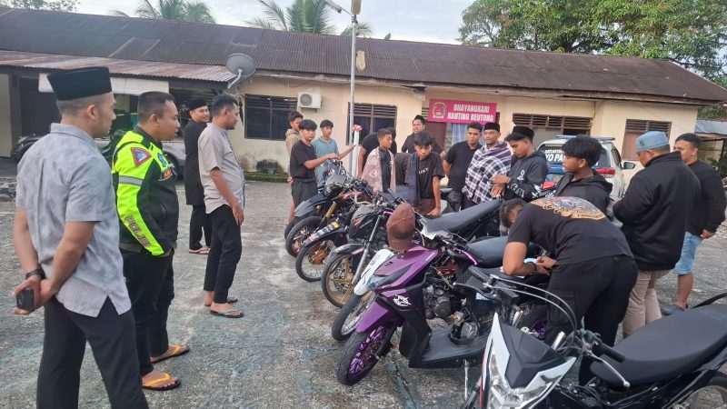 Satlantas Polres Nagan Raya Amankan 24 Sepmor Knalpot Brong
