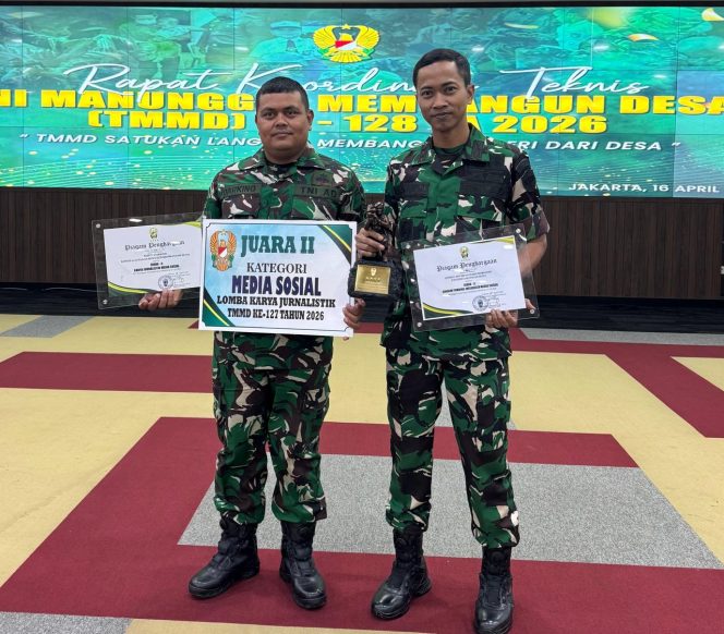 
					Penilaian Tingkat Nasional, Kodim Nagan Raya Berhasil Raih Juara Dua LKJ TMMD Ke- 127
