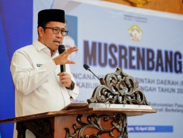 Bupati Aceh Tengah, Haili Yoga, membuka Musyawarah Perencanaan Pembangunan (Musrenbang) RKPD Tahun 2027 di Gedung Oproom Setdakab Aceh Tengah, Rabu, 15 April 2026.