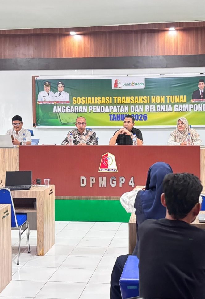 
					Pemkab Nagan Raya Bersama Bank Aceh Cabang Jeuram Sosialisasikan Transaksi Non Tunai Dana Desa