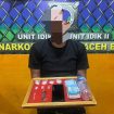 Terduga pelaku berinisial I (35) warga asal Desa Cot Mane Kecamatan Jeumpa serta barang bukti di Mapolres Abdya, Kamis 14 Mei 2026