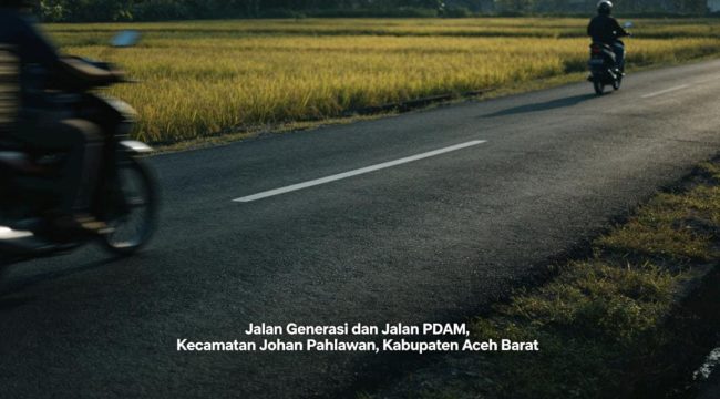 Ilustrasi jalan generasi kecamatan Johan Pahlawan, Kabupaten Aceh Barat tanpa PJU, Kamis (25/6/2026)